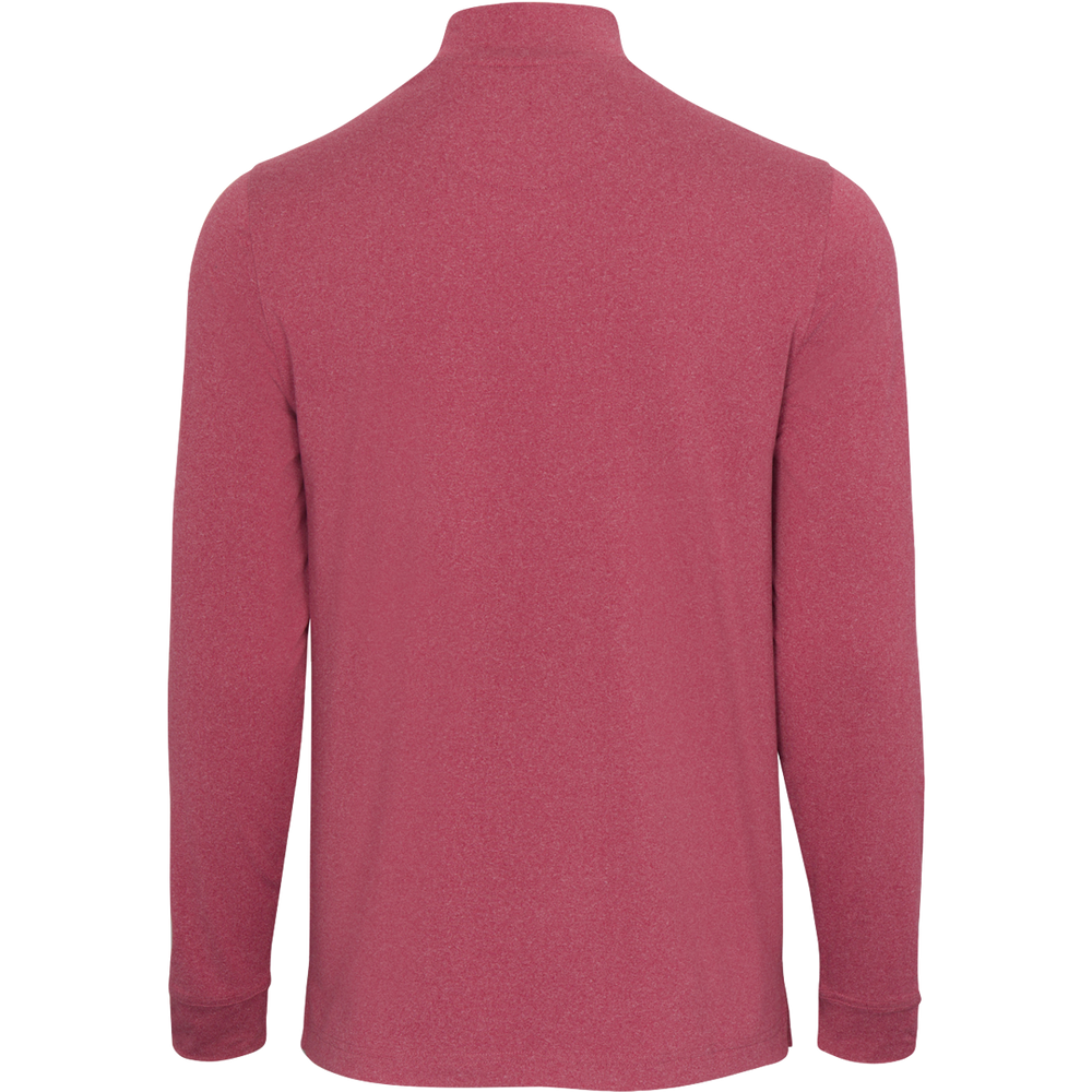 Signature Shark Long Sleeve Mock Neck Golf T-Shirt - Deep Rose