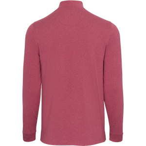 Signature Shark Long Sleeve Mock Neck Golf T-Shirt - Deep Rose