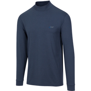 Signature Shark Long Sleeve Mock - Navy