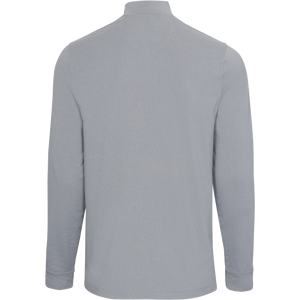 Signature Shark Long Sleeve Mock Neck Golf T-Shirt - Sterling