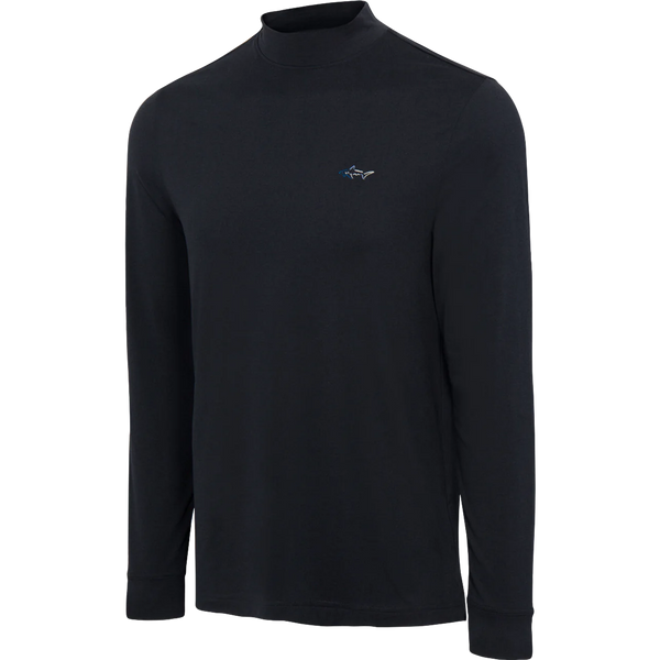 Signature Shark Long Sleeve Mock - True Black