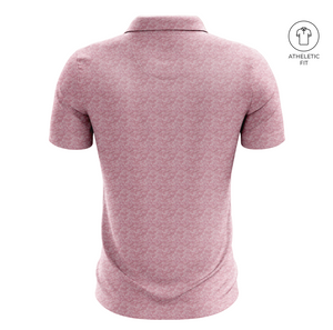 Men's Blush Fairway Golf Athletic Fit Golf Polo