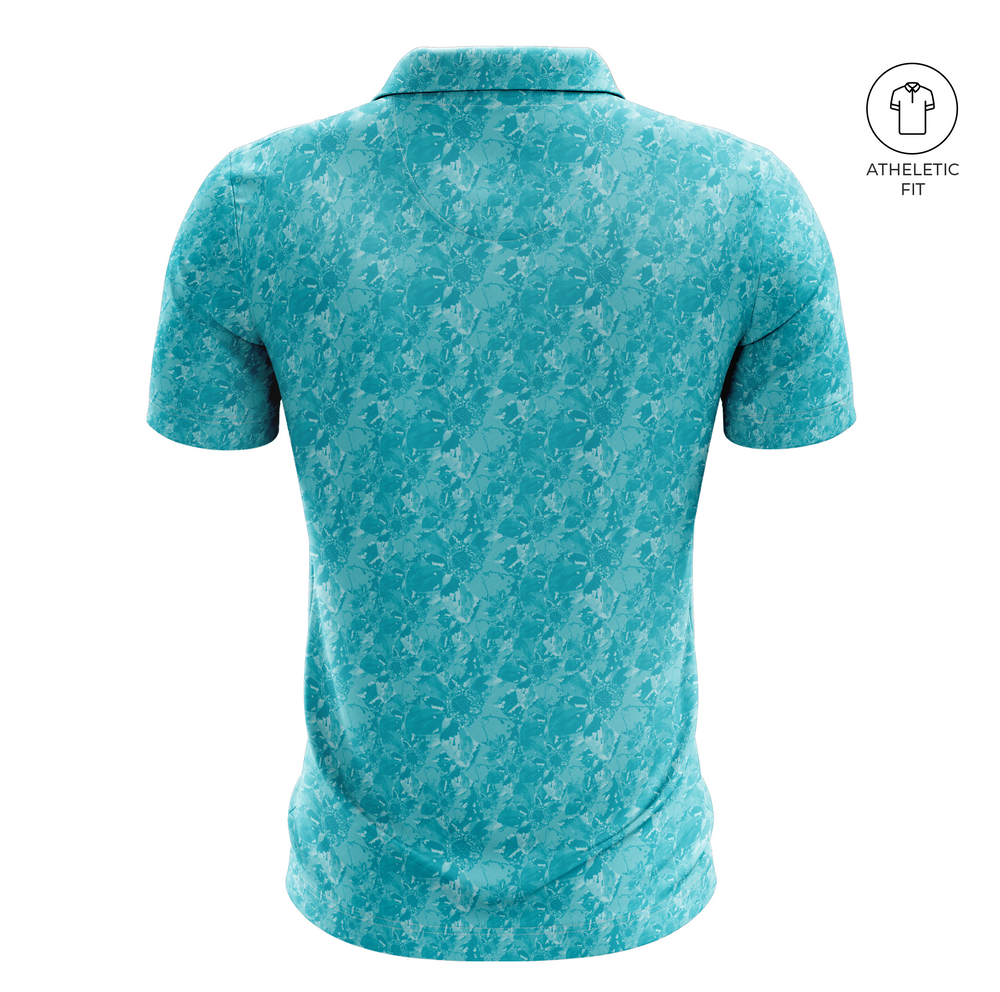 Men's Aqua Links Golf Athletic Fit Golf Polo