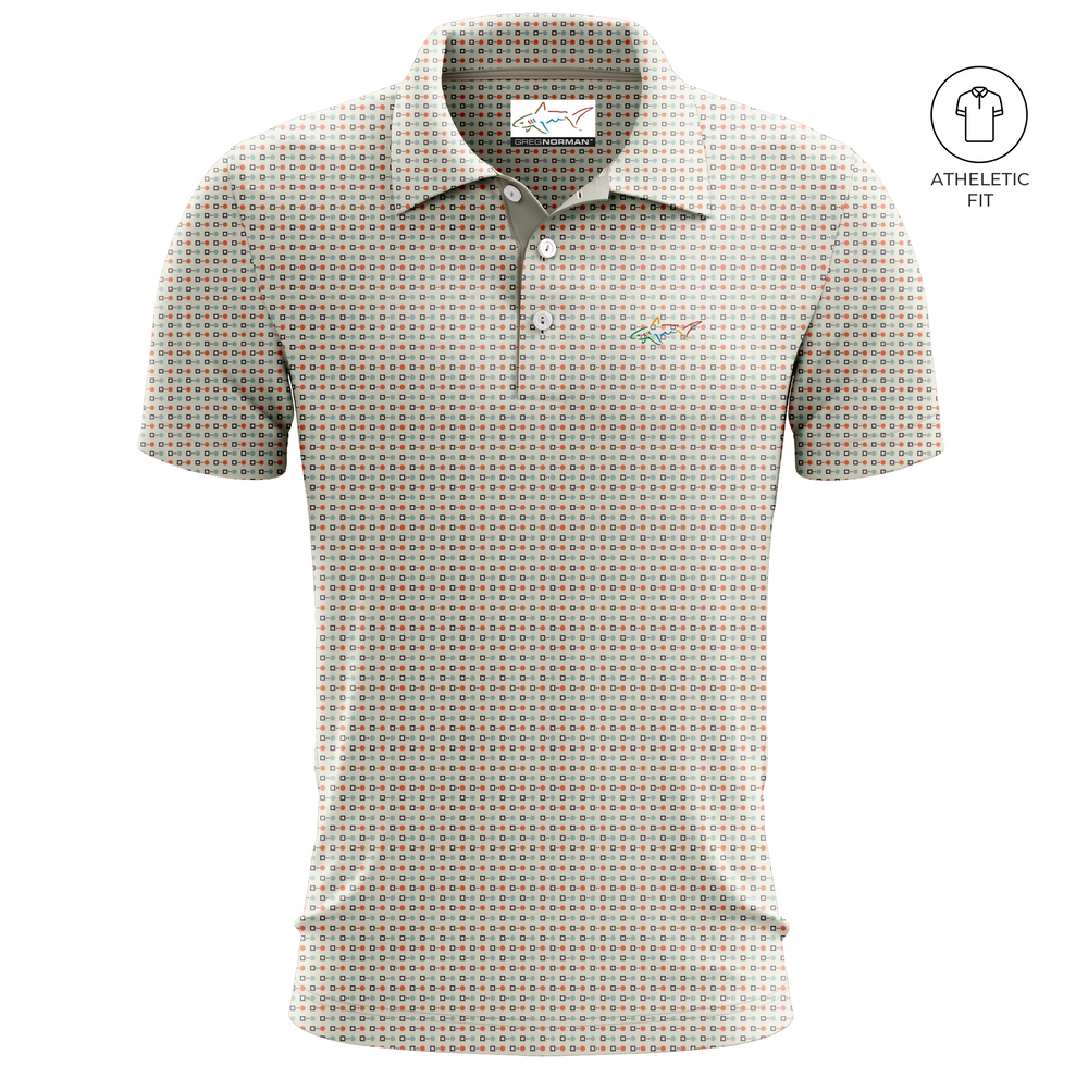 Men's Tee Matrix Golf Athletic Fit Golf Polo - Gravel