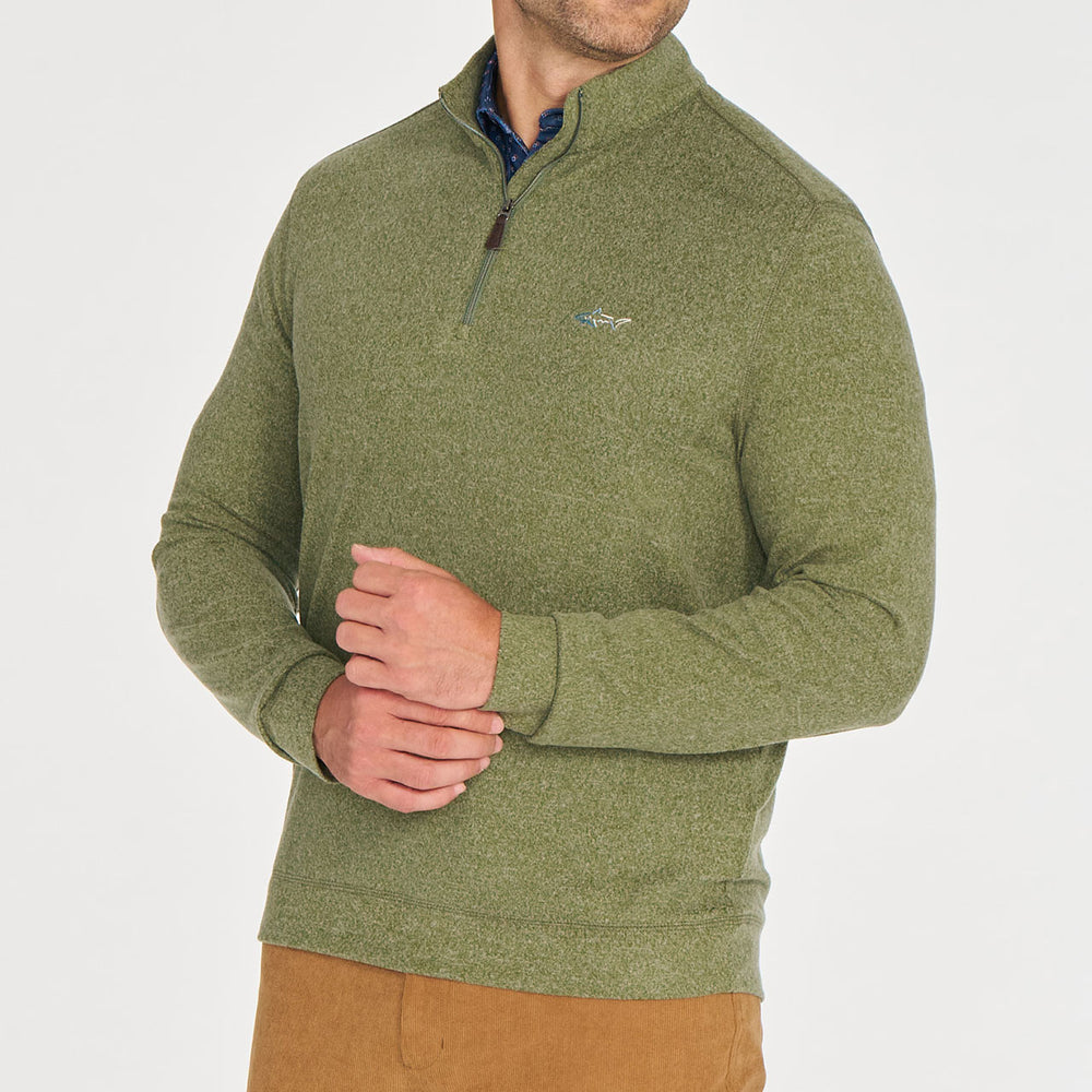 Cozy Shark Quarter Zip - Ranger Green Heather