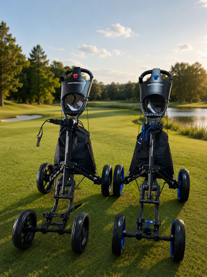Greg Norman  ONE Pro One-Click Folding 4-Wheel Golf Push Trolley