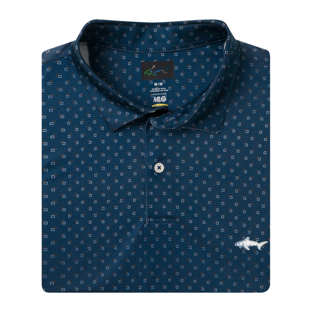 Men's ML75 Boxed Printed Golf Polo - Midnight Blue