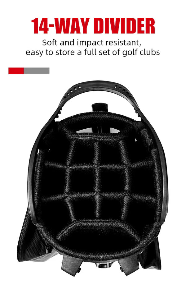 Greg Norman 14 Way Golf Stand Bag - Black