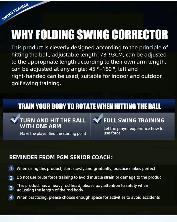 Golf Swing Trainer (Folding Correction Practitioner)