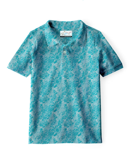 Junior's GNKP014 Stretchable Golf Polo - Sea Foam