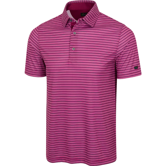 ML75 Holiday Stripe Polo - Garnet