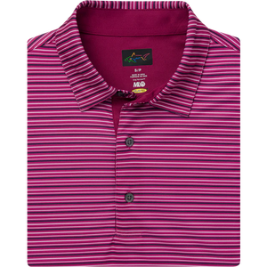 ML75 Holiday Stripe Polo - Garnet
