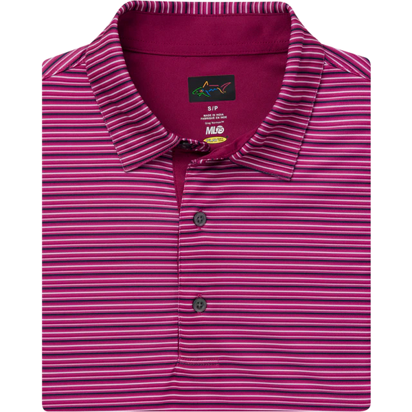 ML75 Holiday Stripe Polo - Garnet