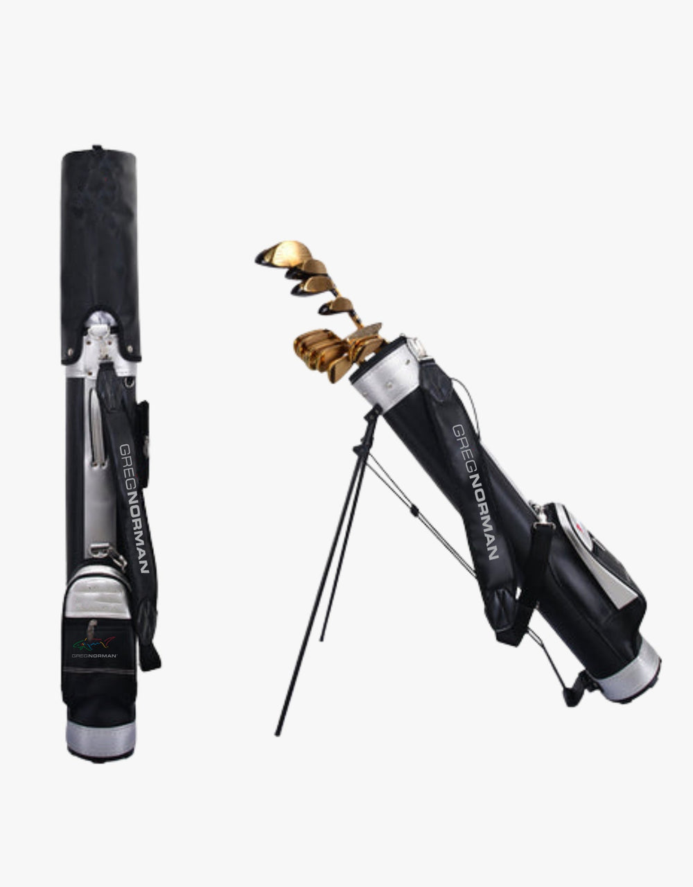 Golf Range Stand Bag (Holds Upto 9 Clubs) - Silver