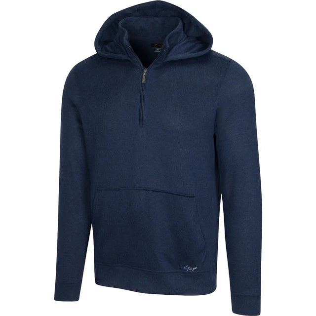 Lab Quarter Zip Golf Hoodie - Navy Htr