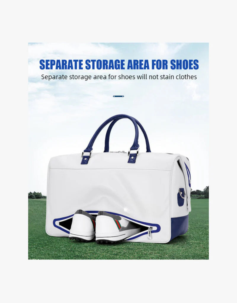 Golf Waterproof Boston Bag with shoe compartment - Black/Grey