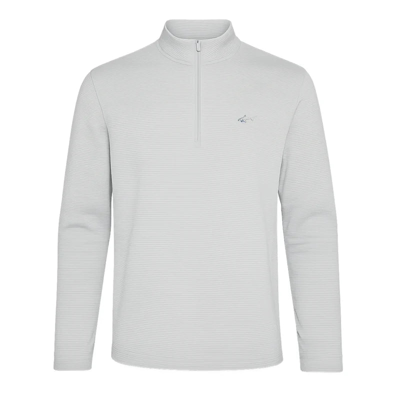 K102 Men's 1/4 Zip Mock Pullover - Shark Grey