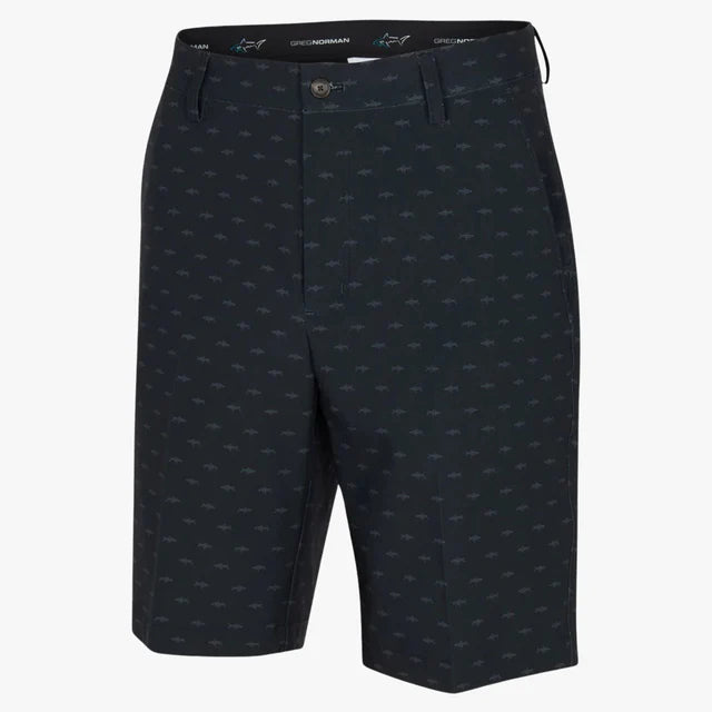 Men's Ml75 Hybrid Shark Print 9-inch Golf Short - Black