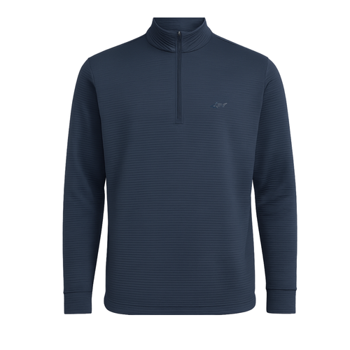 K102 Men's 1/4 Zip Mock Pullover - Navy