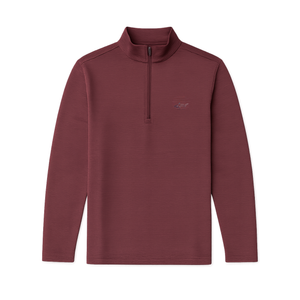 K102 Men's 1/4 Zip Mock Pullover - Deep Mauve