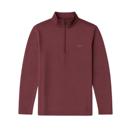 K102 Men's 1/4 Zip Mock Pullover - Deep Mauve