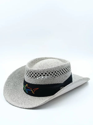 Signature Straw Hat - Grey