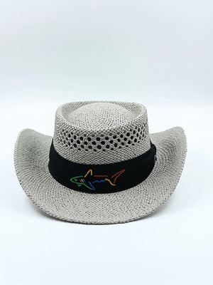 Signature Straw Hat - Grey