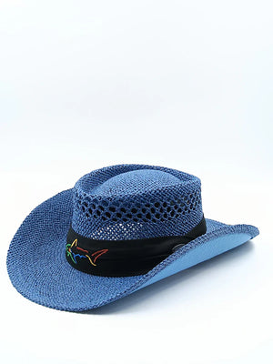Signature Straw Hat - Navy