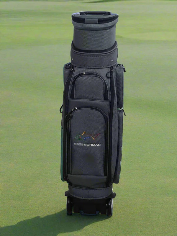 Top Hardcase and 2 Wheel Golf Bag for Travel - Grey