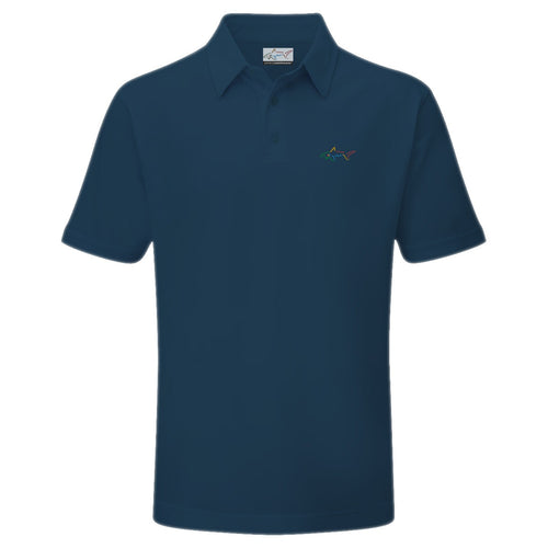 Junior's Stretchable Solid Golf Polo - Navy