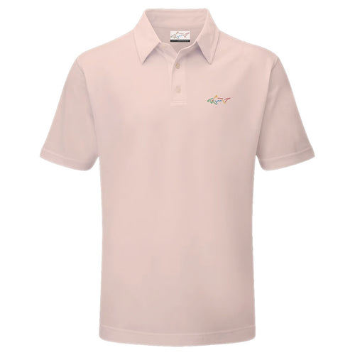 Junior's Stretchable Solid Golf Polo - Pink