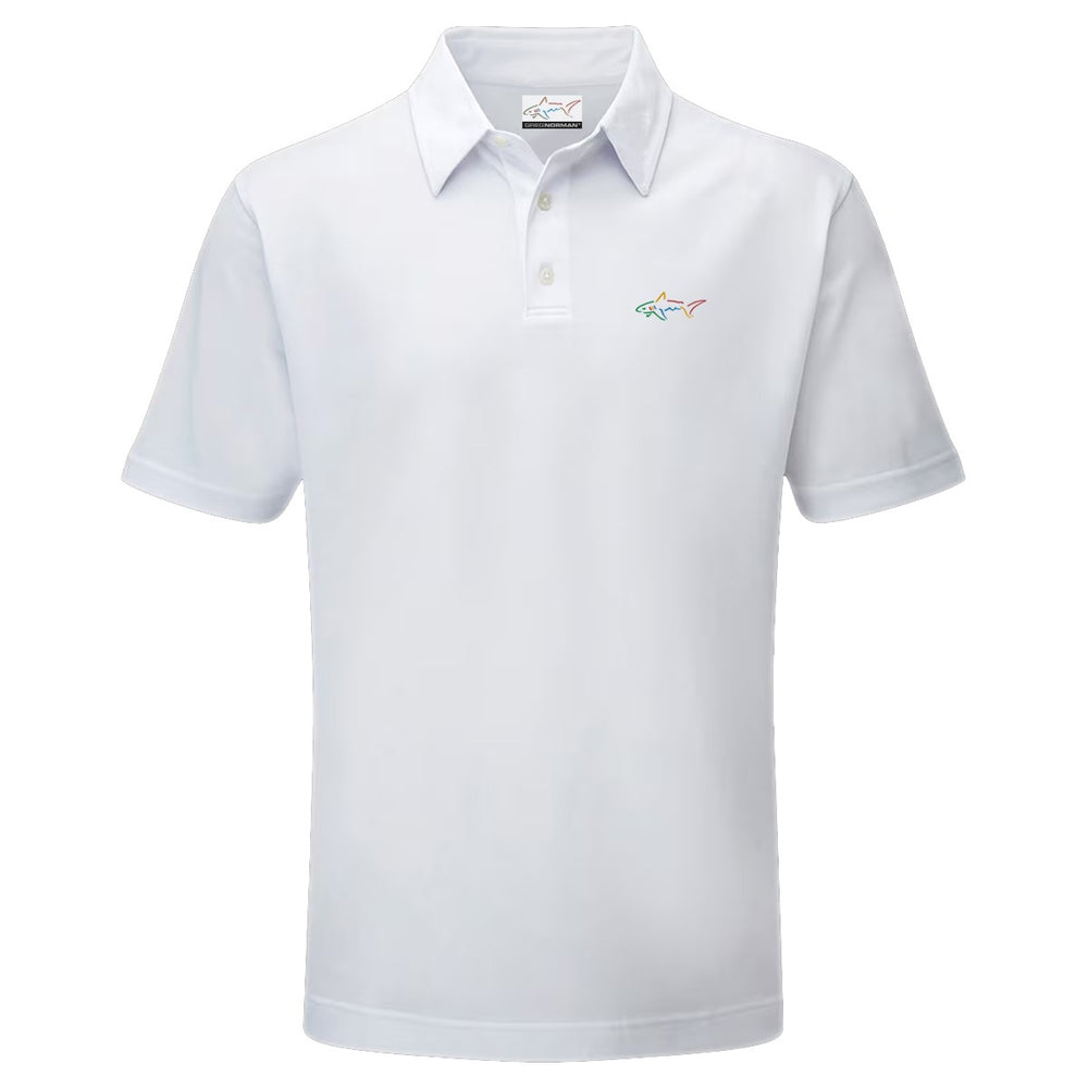 Junior's Stretchable Solid Golf Polo - White