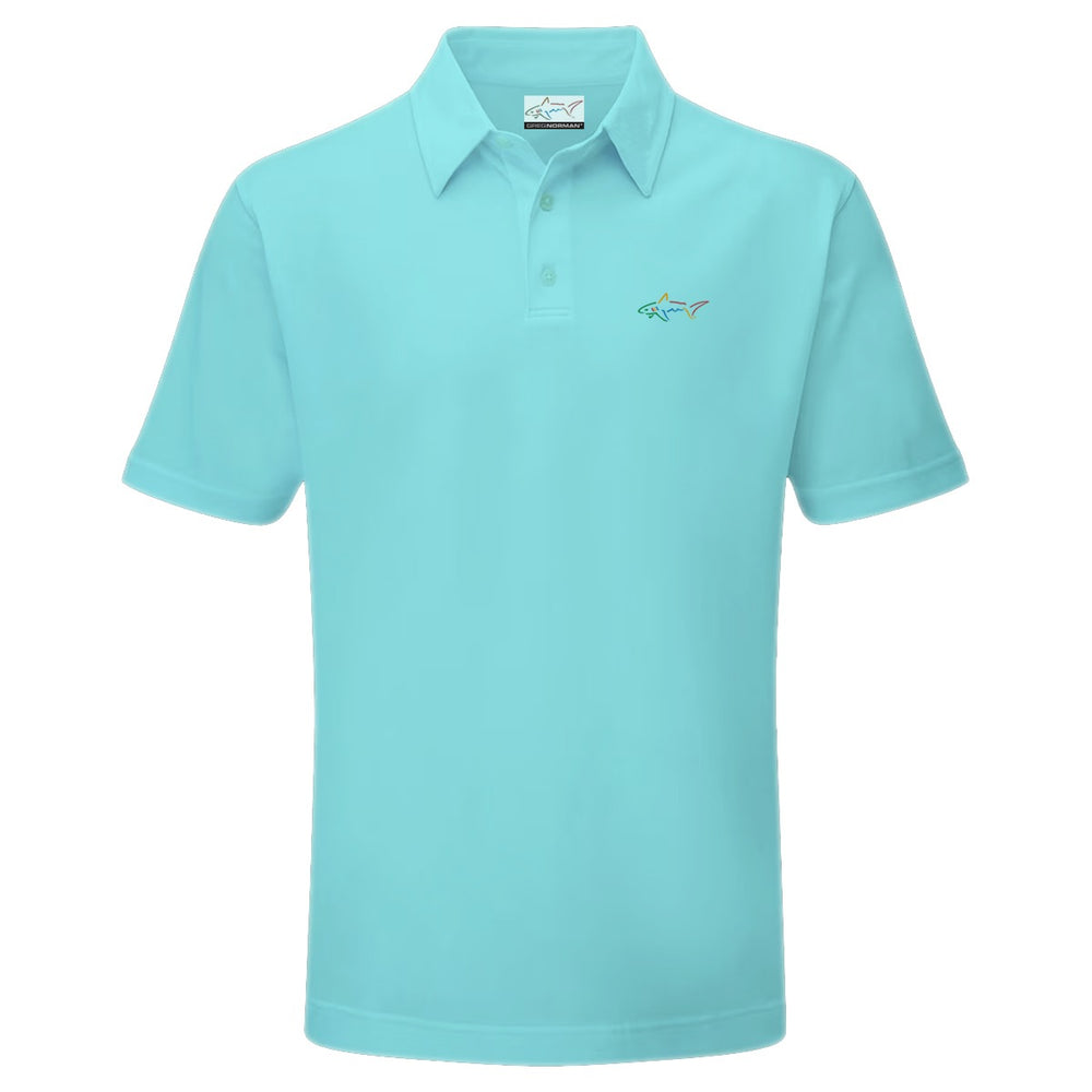 Junior's Stretchable Solid Golf Polo - Aqua