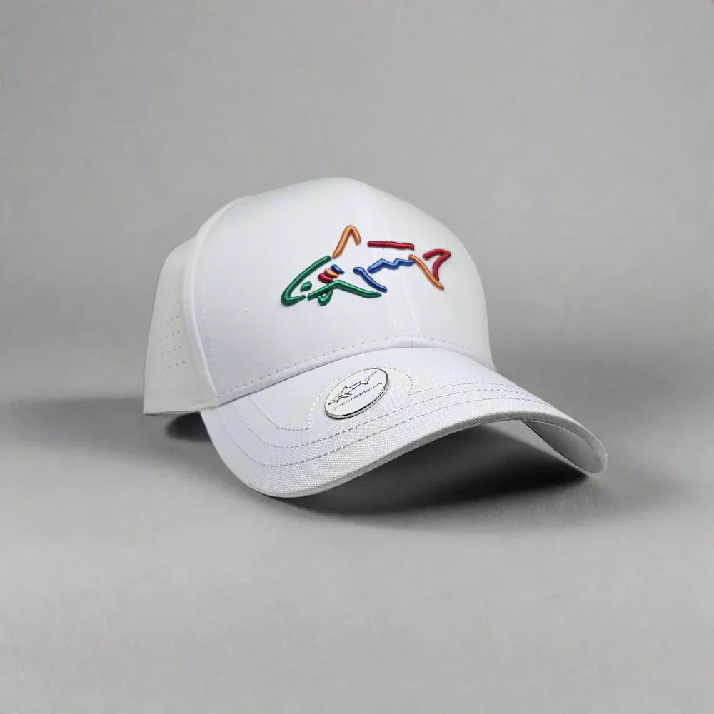Premium Golf Cap with Marker - White
