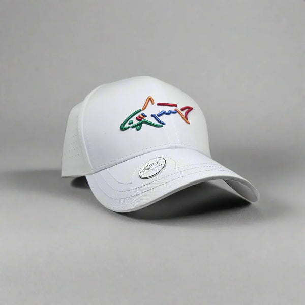 Premium Golf Cap with Marker - White