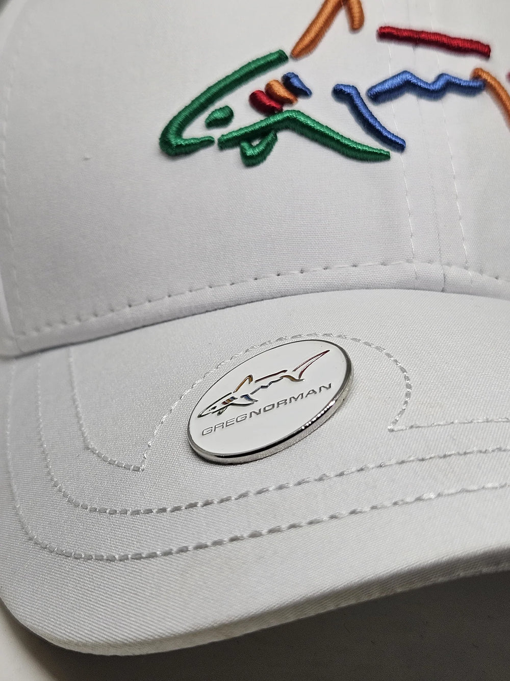 Premium Golf Cap with Marker - White