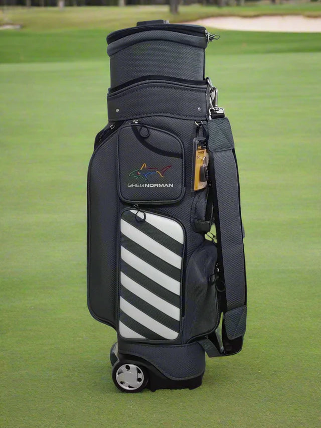Top Hardcase and 2 Wheel Golf Bag for Travel - Grey