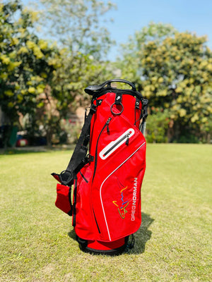 Greg Norman 14 Way Divider Golf Stand Bag - Brick Red
