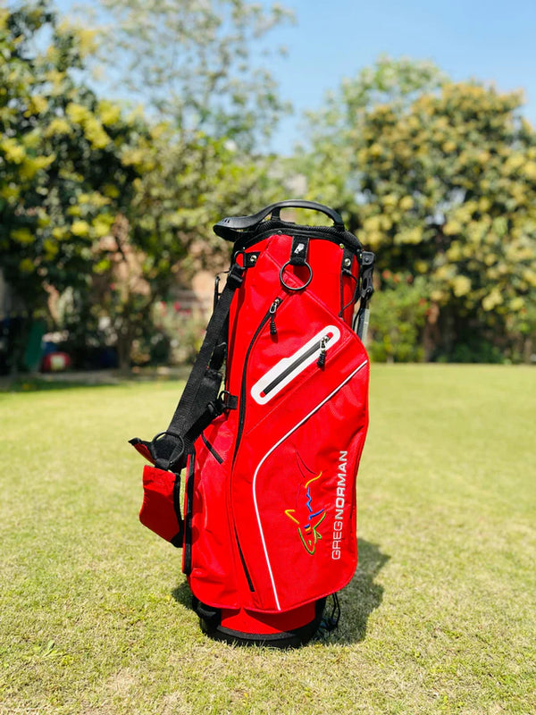 Greg Norman 14 Way Divider Golf Stand Bag - Brick Red