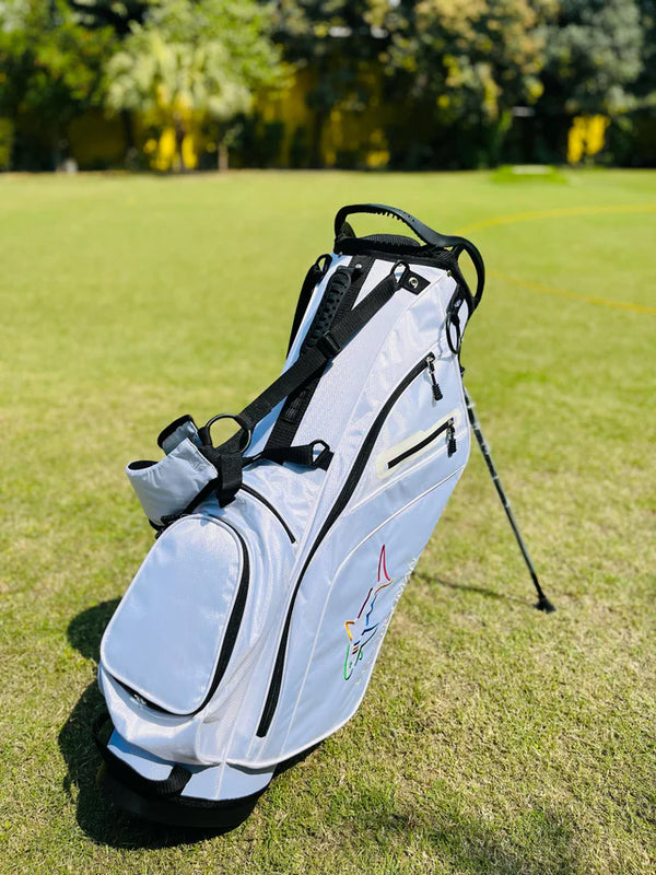 Greg Norman 14 Way Divider Golf Stand Bag - White