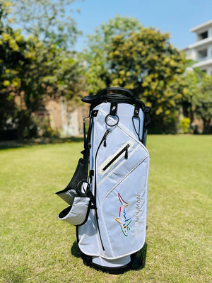 Greg Norman 14 Way Divider Golf Stand Bag - White