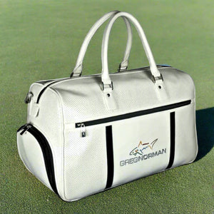 Greg Norman Leather Duffle Bag - White