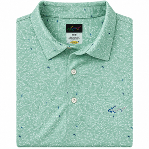Men's ML75 Mini Shark Golf Polo - Ice Mint