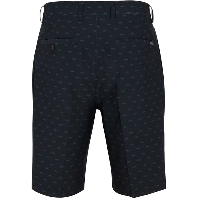 Men's Ml75 Hybrid Shark Print 9-inch Golf Short - Black