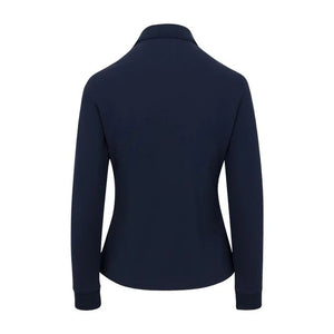 Women's Long Sleeve Classic Pique Polo T-Shirt - Navy