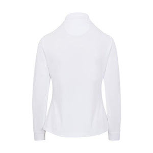 Women's Long Sleeve Classic Pique Polo T-Shirt - White