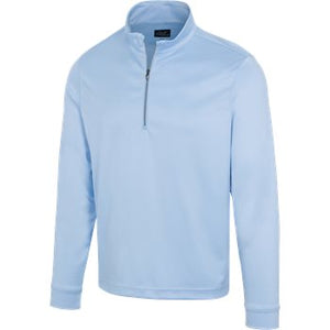 Clubhouse 1/4 Zip Blue Heather Golf Pullover – Athletic Fit, Moisture-Wicking Comfort