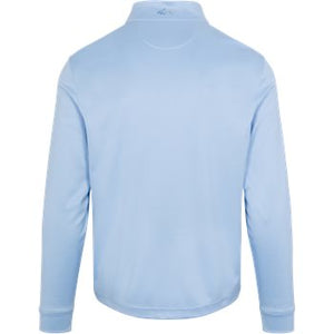 Clubhouse 1/4 Zip Blue Heather Golf Pullover – Athletic Fit, Moisture-Wicking Comfort