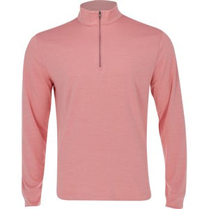Clubhouse 1/4 Zip Herbal Coral Golf Pullover – Athletic Fit, Moisture-Wicking Comfort