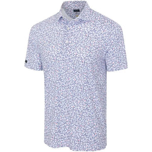 ML75 Stretch Ocean Floral Golf Polo - White